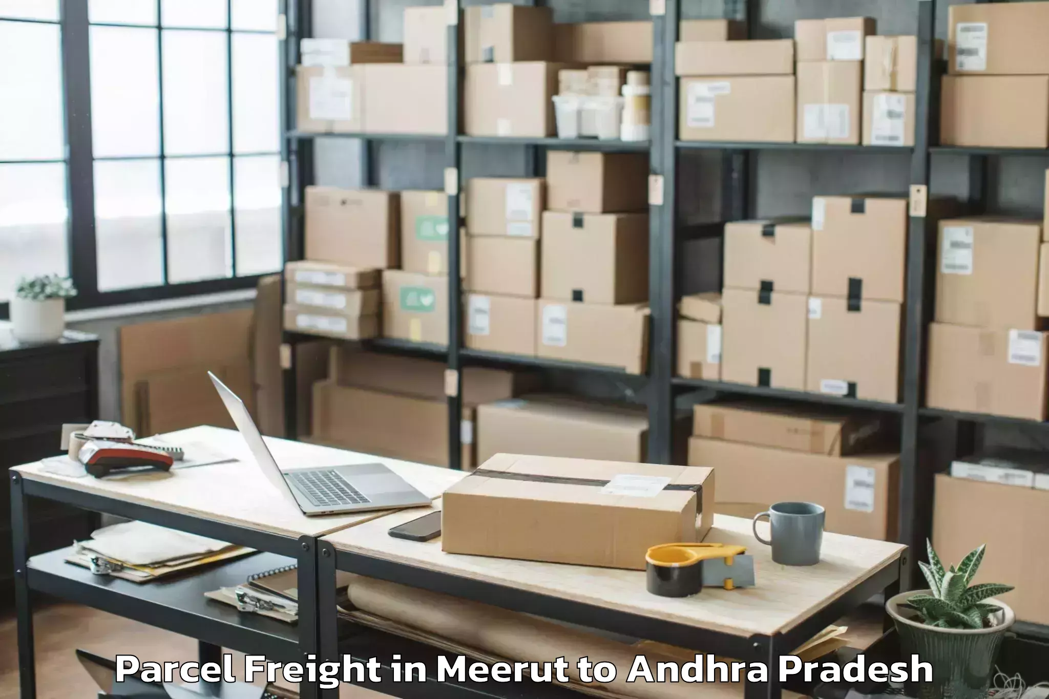 Top Meerut to Vatticherukuru Parcel Freight Available